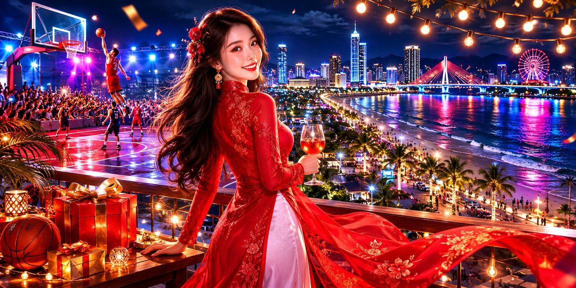 Cổ động viên bóng rổ tại Đà Nẵng trong trang phục Áo dài truyền thống
