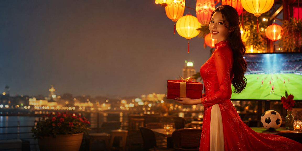 Người dùng cá cược bóng đá tại Hà Nội trong trang phục áo dài truyền thống